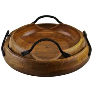Sw Mango Wood Circular Serving Tray 38cm Sw Mango Wood Circular Serving Tray 38cm