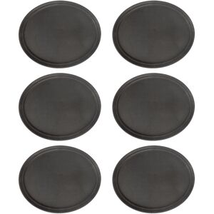 Argon Tableware 6x Black 79cm X 66cm Oval Non-Slip Serving Trays Plastic Food Tea Dinner Trays Argon Tableware 6x Black 79cm X 66cm Oval Non-Slip Serving Trays Plastic Food Tea Dinner Trays