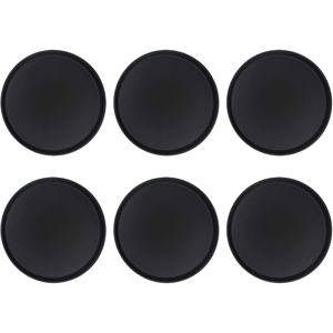 Argon Tableware Black Round Serving Trays Pack Of 6-40cm Reusable Non Slip Rubberized Surface Pl Argon Tableware Black Round Serving Trays Pack Of 6-40cm Reusable Non Slip Rubberized Surface Pl