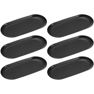 Metallixity 6pcs Stainless Steel Decorative Tray 7\" Jewelry Tray Serving Tray Black Metallixity 6pcs Stainless Steel Decorative Tray 7\" Jewelry Tray Serving Tray Black