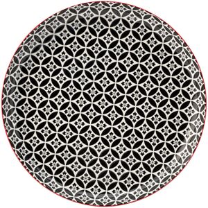 Utopia Cadiz Plate Porcelain Tableware Geometric Red & Black 10.5"" (27cm) Pack Of 6 Utopia Cadiz Plate Porcelain Tableware Geometric Red & Black 10.5"" (27cm) Pack Of 6