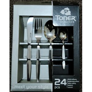 Toner - 24 Piece Bistro Table Cutlery Set - 18/0 - Cutlery Set Toner - 24 Piece Bistro Table Cutlery Set - 18/0 - Cutlery Set