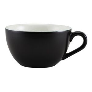 Genware Porcelain Matt Black Bowl Shaped Cup For Hotel Cafe 17.5cl/6oz Pack Of 6 Genware Porcelain Matt Black Bowl Shaped Cup For Hotel Cafe 17.5cl/6oz Pack Of 6
