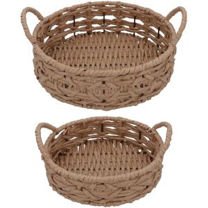 Gisela Graham Sifcon Set Of 2 Rustic Natural Rattan Trays With Handles Living Room Accessory Gisela Graham Sifcon Set Of 2 Rustic Natural Rattan Trays With Handles Living Room Accessory