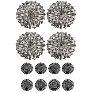 Eurowagens 12pcs 15inch Halloween Web Placemats 394inch Cup Mat Halloween Eurowagens 12pcs 15inch Halloween Web Placemats 394inch Cup Mat Halloween
