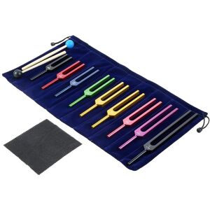 Care+ Tuning Fork Set, 9 Pcs Color Tuning Forks For Healing Chakra,Sound Therapy4548 Care+ Tuning Fork Set, 9 Pcs Color Tuning Forks For Healing Chakra,Sound Therapy4548