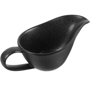 Black Ceramic Gravy Boat Milk Creamer Pitcher Drainage Cup Spike Bowl Black Ceramic Gravy Boat Milk Creamer Pitcher Drainage Cup Spike Bowl