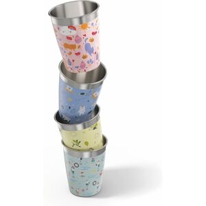 Sigg Children'S Stainless Steel Cup Set (4 X 0.35 L), Drinking Cups For Kids In Sigg Children'S Stainless Steel Cup Set (4 X 0.35 L), Drinking Cups For Kids In