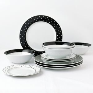 Waterside Fine China 12pc Black Star Dinner Set Waterside Fine China 12pc Black Star Dinner Set