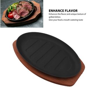 12 Inch Pan Fried Fish Plate Iron Fish Serving Grill Platter Steak Hot Serving 12 Inch Pan Fried Fish Plate Iron Fish Serving Grill Platter Steak Hot Serving