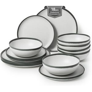 La Joventino Melamine Dinnerware Set For 18pcs, Camping Plates And Bowls Set For 6 People, D La Joventino Melamine Dinnerware Set For 18pcs, Camping Plates And Bowls Set For 6 People, D