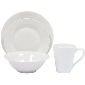 Basiks Porcelain Dinner Set (Pack Of 16)One Size White St11431 Basiks Porcelain Dinner Set (Pack Of 16)One Size White St11431