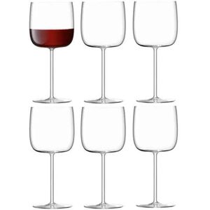 Wine Glasses Set Of 6 Lsa Borough 450ml Clear Glass Dining Drinkware Premium Uk Wine Glasses Set Of 6 Lsa Borough 450ml Clear Glass Dining Drinkware Premium Uk