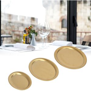 3pcs Stainless Steel Dessert Tray Mirror Polishing Process Snack Jewelry Display 3pcs Stainless Steel Dessert Tray Mirror Polishing Process Snack Jewelry Display