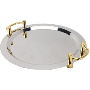 Stainlessteel Serving Tray Exquisite Elegant Mirror Golden Carrying New Stainlessteel Serving Tray Exquisite Elegant Mirror Golden Carrying New