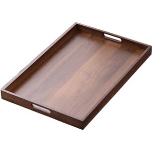 Rectangular Bamboo Wood Tea Tray Display Plate Walnut Color Cup Storage1844 Rectangular Bamboo Wood Tea Tray Display Plate Walnut Color Cup Storage1844