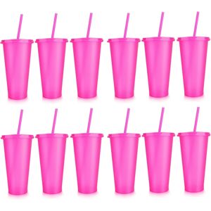 12 Pieces Reusable Cups With Lids And Straws, 24 Oz Glitter Plastic Cup For2179 12 Pieces Reusable Cups With Lids And Straws, 24 Oz Glitter Plastic Cup For2179