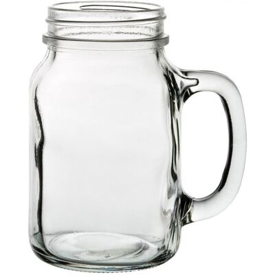 24 X Utopia 'Tennessee' Handled Jam Jar Glass - 63cl (22oz) 24 X Utopia 'Tennessee' Handled Jam Jar Glass - 63cl (22oz)