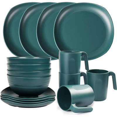 Unbreakable Lightweight Dinnerware Sets, Plastic Dinner Set, 4 4 4 Unbreakable Lightweight Dinnerware Sets, Plastic Dinner Set, 4 4 4