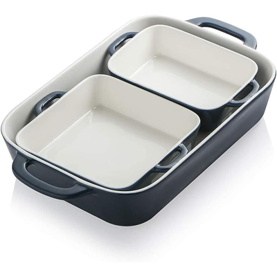 Sweejar Home Ceramic Bakeware Set, Rectangle Baking Pan For Cooking, Kitchen, Cake Dinner, Ba Sweejar Home Ceramic Bakeware Set, Rectangle Baking Pan For Cooking, Kitchen, Cake Dinner, Ba