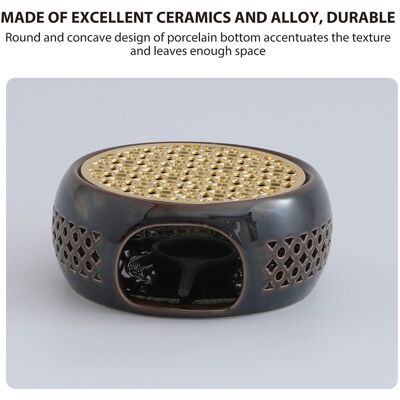 Ɪbronze Brown Tea Light Teapot Warmer Hollow Concave Looking Ceramic Tea Ɪbronze Brown Tea Light Teapot Warmer Hollow Concave Looking Ceramic Tea