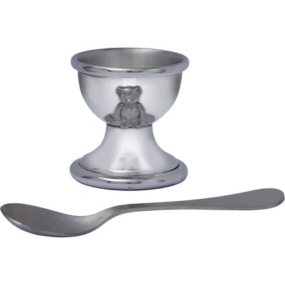 I Luv Ltd Child'S Teddy Bear Egg Cup And Spoon Pewter Teddy Bear Perfect For Engraving I Luv Ltd Child'S Teddy Bear Egg Cup And Spoon Pewter Teddy Bear Perfect For Engraving