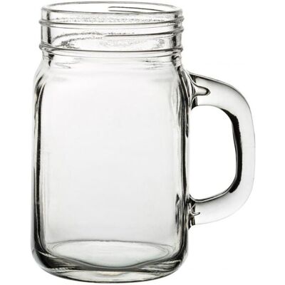 24 X Utopia 'Tennessee' Handled Jam Jar Glass - 43cl (15oz) 24 X Utopia 'Tennessee' Handled Jam Jar Glass - 43cl (15oz)