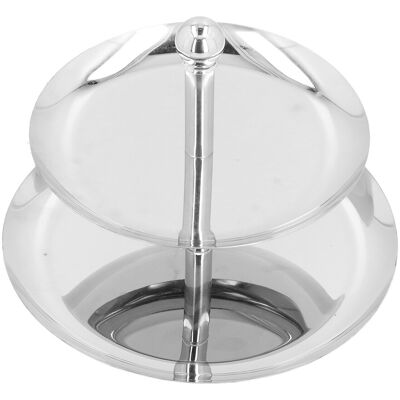 Fruit Tray Stainless Steel 2 Layers Self Service Cupcake Stand For Home Hotel Fruit Tray Stainless Steel 2 Layers Self Service Cupcake Stand For Home Hotel