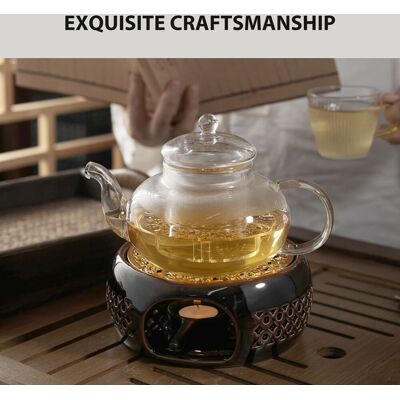 Tea Light Teapot Warmer Hollow Ceramic Heater For Tea Lovers Easy To Use Tea Light Teapot Warmer Hollow Ceramic Heater For Tea Lovers Easy To Use
