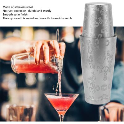 Cocktail Shaker Stainless Steel Bar Bartender Boston Shaker Set Drink Mixing New Cocktail Shaker Stainless Steel Bar Bartender Boston Shaker Set Drink Mixing New