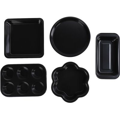 6x Bakeware Set Loose Bottom Carbon Steel Anti Stick Baking Panset For New 6x Bakeware Set Loose Bottom Carbon Steel Anti Stick Baking Panset For New
