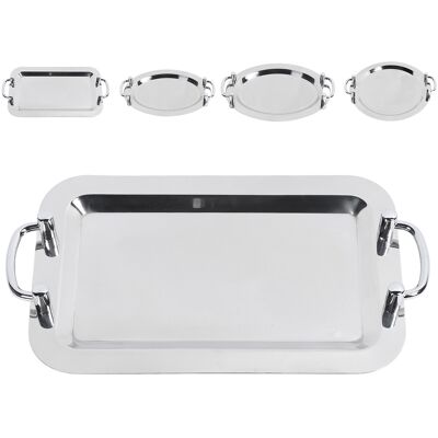 Stainlessteel Buffet Plate Bright Mirror Finish Serving Tray With Handle For Hot Stainlessteel Buffet Plate Bright Mirror Finish Serving Tray With Handle For Hot