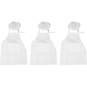 Sodial 3x(6-Piece Children'S Apron And Chef Hat Set Adjustable Children'S Kitchen5453 Sodial 3x(6-Piece Children'S Apron And Chef Hat Set Adjustable Children'S Kitchen5453