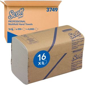 Scott Multifold Hand Towels 250 Sheet White (16 Pack) 3749 Scott Multifold Hand Towels 250 Sheet White (16 Pack) 3749
