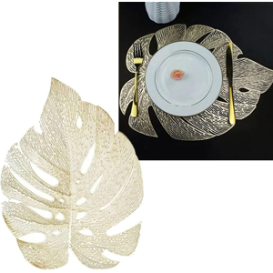 Does Not Apply Elegant Gold Leaf Shape Pvc Placemats Set Of 6,Heat Resistant Durable Table Mats Does Not Apply Elegant Gold Leaf Shape Pvc Placemats Set Of 6,Heat Resistant Durable Table Mats