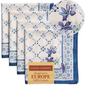 Maison D' Hermine Cloth Napkins Set Of 4 100% Cotton Everyday Reusable Square N Maison D' Hermine Cloth Napkins Set Of 4 100% Cotton Everyday Reusable Square N