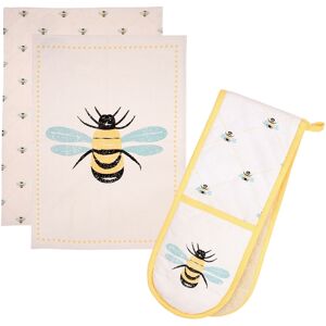 Dexam Bees Knees - Double Glove & Tea Towels Set Dexam Bees Knees - Double Glove & Tea Towels Set