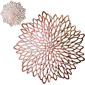 Does Not Apply 18 Pairs Rose Gold Placemats & Coasters 36 Pcs Metallic Pressed Vinyl For Dinnin Does Not Apply 18 Pairs Rose Gold Placemats & Coasters 36 Pcs Metallic Pressed Vinyl For Dinnin