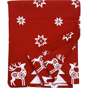 Ragged Rose Christmas Table Cloth - Festive Linen Tablecloth With Nordic Style Ragged Rose Christmas Table Cloth - Festive Linen Tablecloth With Nordic Style