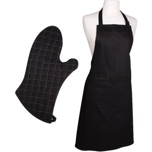 Dexam Love Colour Apron & Oven Gauntlet Set - True Black Dexam Love Colour Apron & Oven Gauntlet Set - True Black