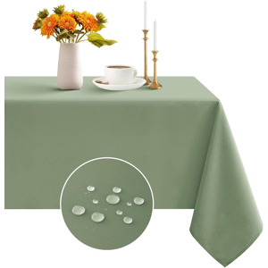 Does Not Apply Sage Green Table Cloth Wipe Clean Rectangular 140x200 Cm, Wipeable Water Resista Does Not Apply Sage Green Table Cloth Wipe Clean Rectangular 140x200 Cm, Wipeable Water Resista