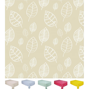Does Not Apply Rectangular Oilcloth Pvc Wipe Clean Tablecloth Leaves 140cm X 180cm, Beige Does Not Apply Rectangular Oilcloth Pvc Wipe Clean Tablecloth Leaves 140cm X 180cm, Beige