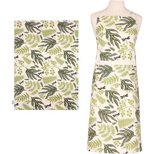 Dexam Organic Cotton Adult Apron & Tea Towel Set - Fern Dexam Organic Cotton Adult Apron & Tea Towel Set - Fern