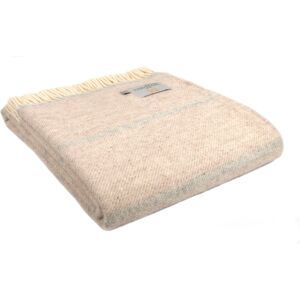 Tweedmill Textiles Ltd Tweedmill Textiles Throw 100% Wool Bed Blanket Broad Stripe Hazel Beige Cream Tweedmill Textiles Ltd Tweedmill Textiles Throw 100% Wool Bed Blanket Broad Stripe Hazel Beige Cream