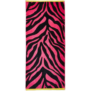 Does Not Apply Allure Extra Large Beach Towel 80 X 180cm - Zebra Print Design In Pink/black - 1 Does Not Apply Allure Extra Large Beach Towel 80 X 180cm - Zebra Print Design In Pink/black - 1
