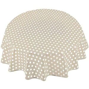 Home Direct Round Oilcloth Pvc Wipe Clean Tablecloth Table Cover 160cm 62 Polka Dot Beige U Home Direct Round Oilcloth Pvc Wipe Clean Tablecloth Table Cover 160cm 62 Polka Dot Beige U