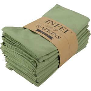 Infei Solid Color Cotton Dinner Cloth Napkins - Set Of 12 (17 X 17 Inches) - For Infei Solid Color Cotton Dinner Cloth Napkins - Set Of 12 (17 X 17 Inches) - For