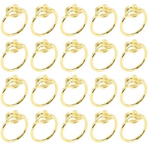 Sodial 3x(20pcs Napkin Rings - Gold Napkin For Table Napkins - Holiday5227 Sodial 3x(20pcs Napkin Rings - Gold Napkin For Table Napkins - Holiday5227