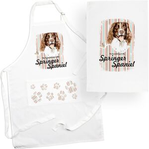 Purely Home Springer Spaniel Tea Towel & Apron Set - Dogs & Paw Prints Kitchen Linens Gifts Purely Home Springer Spaniel Tea Towel & Apron Set - Dogs & Paw Prints Kitchen Linens Gifts