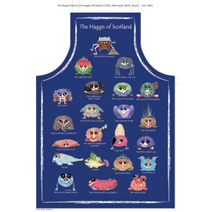 Haggis Horde The Haggis Of Scotland Apron - Quirky Scottish Illiustrated Tea Towel Haggis Horde The Haggis Of Scotland Apron - Quirky Scottish Illiustrated Tea Towel